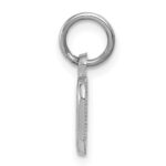 14k White Gold Small Cross in Heart Charm - Image 2