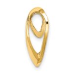 14K Polished Spiral Heart Chain Slide - Image 2