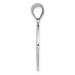 14k White Gold Peace Symbol Pendant - Image 2