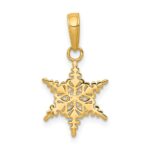 14k Small Snowflake Pendant