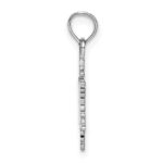 14k White Gold Small Snowflake Pendant - Image 2