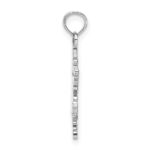 14K White Gold Polished Snowflake Charm - Image 2