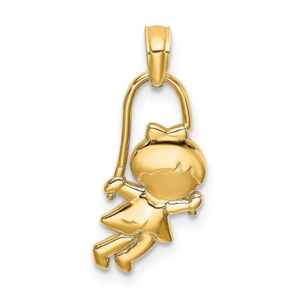 14k Girl with Jump Rope Charm