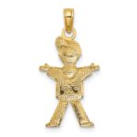 14k Polished Full Body Boy Charm - Image 4
