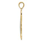 14k and White Rhodium Filigree Sun Pendant - Image 2