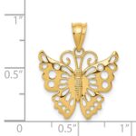 14k Filigree Butterfly Pendant - Image 3