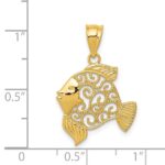 14k Filigree Fish Pendant - Image 4