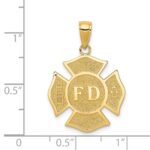 14k Fire Department FD Badge Pendant - Image 4