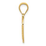 14k Caduceus Heart Medical Pendant - Image 2