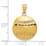 14k Polished Baseball Charm - Image 4