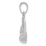 14k White Gold Cut-out Boxing Glove Charm - Image 2
