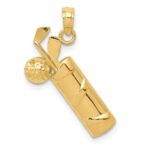 14k Polished Golf Bag Charm