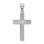 14K White Gold Cross Pendant - Image 3