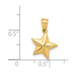 14k Polished Small Star Pendant - Image 4