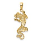 14K Gold Polished Panther Pendant - Image 3