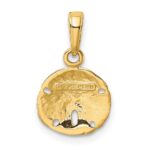 14K Gold Polished Sand Dollar Pendant - Image 3