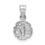 14k White Gold Sand Dollar Pendant - Image 3