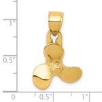 14k 3-D Moveable Blade Propeller Pendant - Image 4