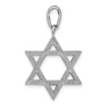 14k White Gold Star of David Pendant - Image 4