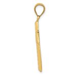 14K Polished / Textured Cross Pendant - Image 2