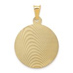 14K Polished Diamond-cut Large Solid Sagrado Corazon de Jesus Round Pendant - Image 4