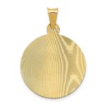 14K with Rose and White Rhodium Polished Diamond-cut Solid Our Lady Of Guadalupe Round Pendant - Image 4