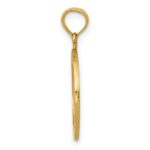 14k Polished and Satin Solid St. Michael Medal Round Pendant - Image 2