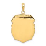 14K Polished Solid Large Saint Michael Protect Us Medal Badge Pendant - Image 4