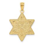 14K Two-Tone Polished Reversible Filigree Star Of David Pendant - Image 3