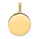14k Polished and Satin Solid Saint Anthony Small Round Medal Pendant - Image 4