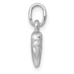 14k White Gold Small Polished Elephant Charm - Image 2