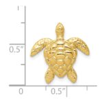 14k Polished Large Sea Turtle Chain Slide - Image 4