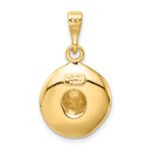 14K  3-D Sombrero Pendant - Image 3