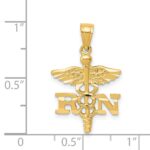 14k Diamond-cut RN Registered Nurse Pendant - Image 4
