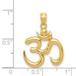 14k Polished Om Symbol Pendant - Image 4