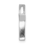 14k White Gold Polished Cross Chain Slide - Image 2