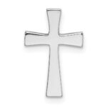14k White Gold Polished Cross Chain Slide - Image 3