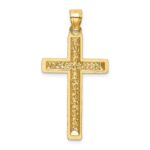 14k Diamond-cut Latin Cross Pendant - Image 3
