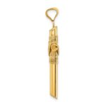 14K Polished with Center Wrap Tube Cross Pendant - Image 2