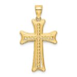 14k Diamond-cut Cross Pendant - Image 3