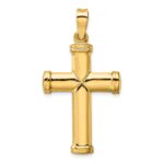 14k Polished Stamping Cross Pendant - Image 4