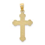 14K Satin and Polished FAITH Cross Pendant - Image 4