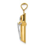 14k Two-Tone Polished Crucifix Pendant - Image 2
