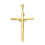 14k Two-Tone Polished Crucifix Pendant - Image 4
