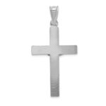 14k White Gold Crucifix Pendant - Image 4