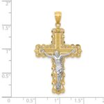 14k Two-tone Crucifix Pendant - Image 3