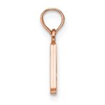 14K Rose Gold Polished Block Letter A Initial Pendant - Image 2