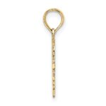 14KY Heart Script Letter N Initial Charm - Image 2