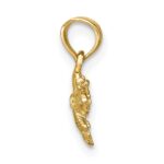 14K Textured Mini Butterfly Charm - Image 2