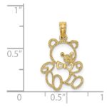 14K Cut out Teddy Bear Charm - Image 3